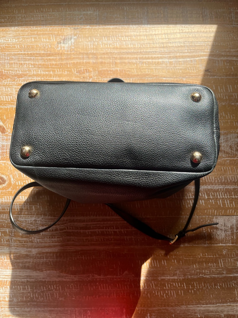 Michael Kors Black Pebbled Leather Bag with Gold Hardware - Picture 3 of 8
